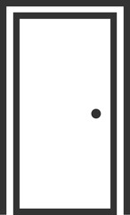 Close icon vector sign. Door icons symbol web design.