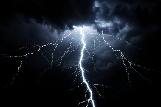 lightning strikes 3d rendering element