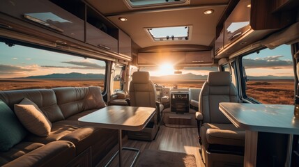 Obraz premium Family RV Vacation Trips, RV Vacation Trips Holiday caravan