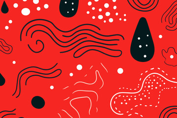 Christmas winter seamless pattern, abstract style. Good for fashion fabrics, children’s clothing, T-shirts, postcards, email header, wallpaper, banner, events, covers, advertising, and more.