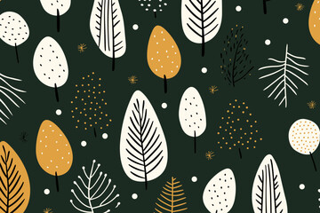 Christmas winter seamless pattern, abstract style. Good for fashion fabrics, children’s clothing, T-shirts, postcards, email header, wallpaper, banner, events, covers, advertising, and more.