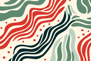 Christmas winter seamless pattern, abstract style. Good for fashion fabrics, children’s clothing, T-shirts, postcards, email header, wallpaper, banner, events, covers, advertising, and more.