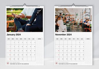 Modern Company Wall Calendar 2024