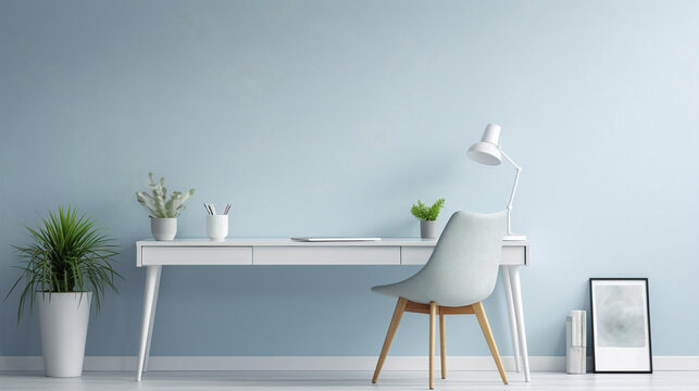 Fototapeta interior minimalist design office Generative AI