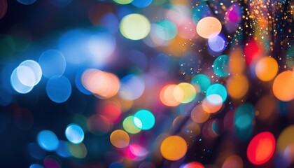 Obraz na płótnie Canvas Photo of a colorful blur of lights in the dark