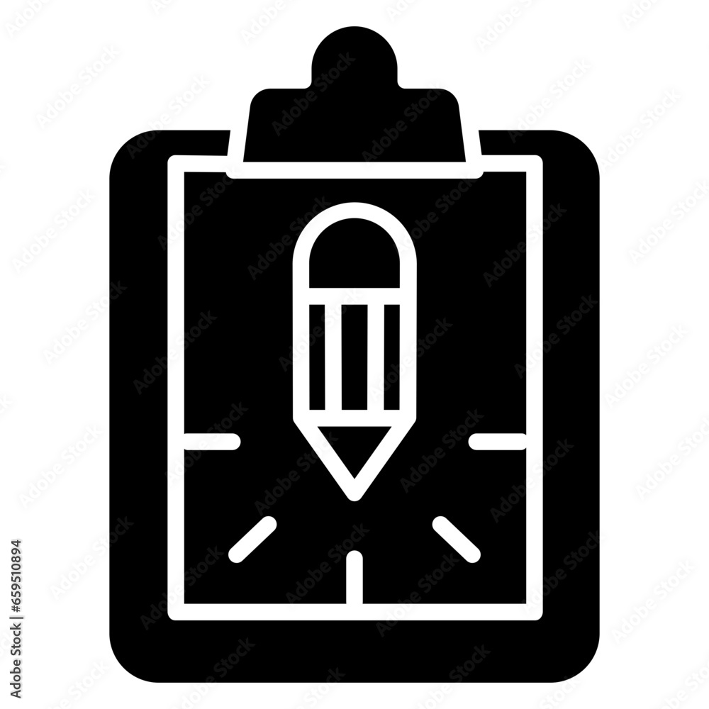 Poster Solid Clipboard icon