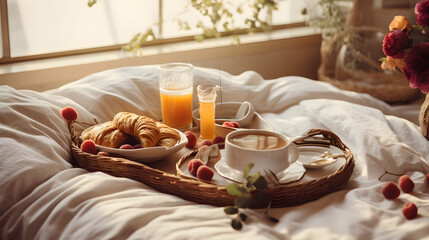 Fototapeta na wymiar Perfect Breakfast in Bed