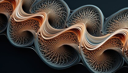 Photo of a digitally created spiral design - obrazy, fototapety, plakaty