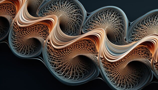 Fototapeta Photo of a digitally created spiral design