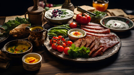 Fototapeta na wymiar Delicious Turkish Breakfast Spread