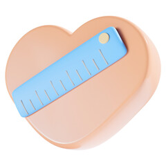 ruler back to school with love in peach theme