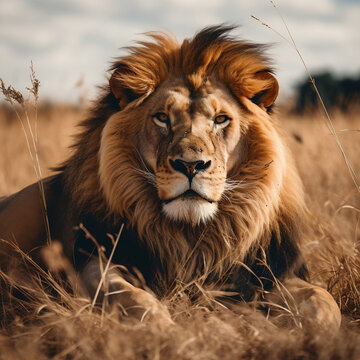 leao na savana