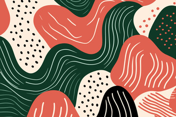 Christmas winter seamless pattern, abstract style. Good for fashion fabrics, children’s clothing, T-shirts, postcards, email header, wallpaper, banner, events, covers, advertising, and more.