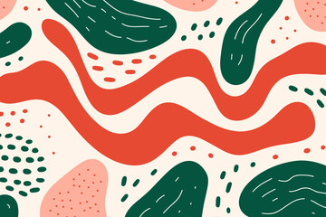 Christmas winter seamless pattern, abstract style. Good for fashion fabrics, children’s clothing, T-shirts, postcards, email header, wallpaper, banner, events, covers, advertising, and more.