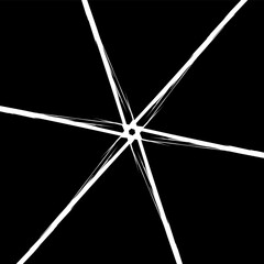 Black and white abstrack background with star shape, minimalist design, brush stroke style.
