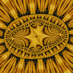 yellow goldbeyond fractal pattern and creative design