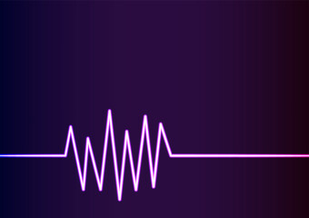 Digital purple line signal wave pattern dark background