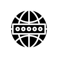 Solid Globe Password icon