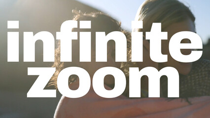 Infinite Zoom with Text and Background