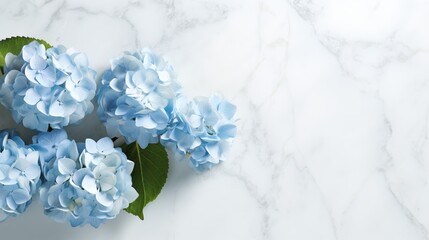  a bunch of blue flowers sitting on top of a table.  generative ai