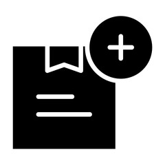 Obraz premium Solid Add delivery package icon