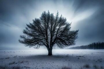 tree in the snow