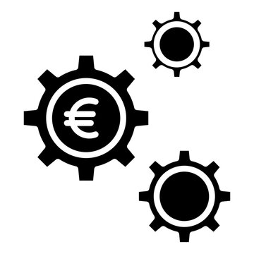 Solid Euro Cog icon