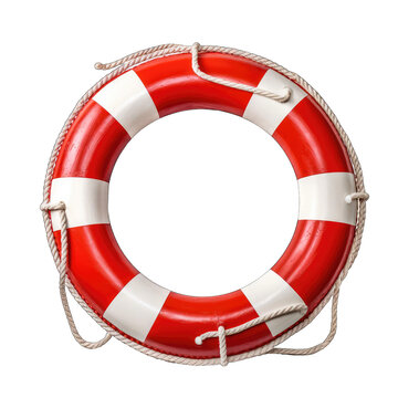 Round Life Buoy Isolate On Transparent Background, Png