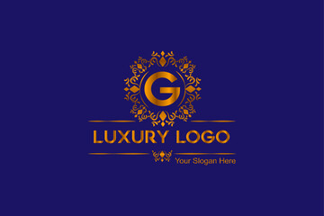 Fototapeta premium Luxury, royal, monogram, latter, ornament, modern, elegant logo design