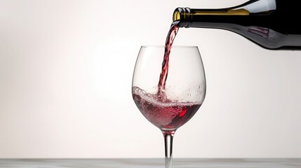 Pouring wine to glasses with blur background 