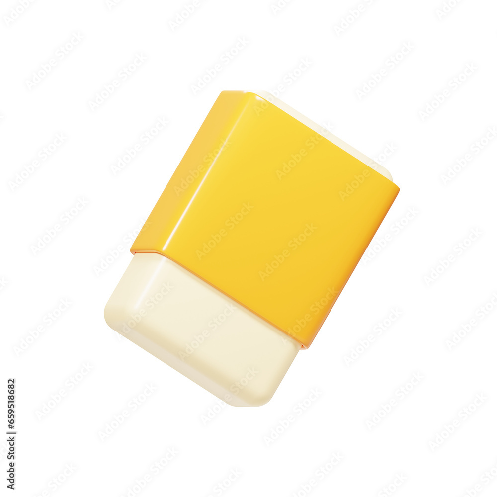 Aufkleber graphic design tools icon concept. 3d rendering eraser tool icon
