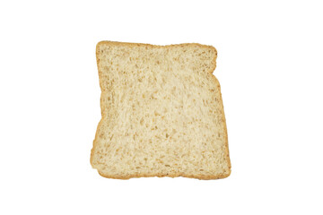 Whole wheat bread on white background