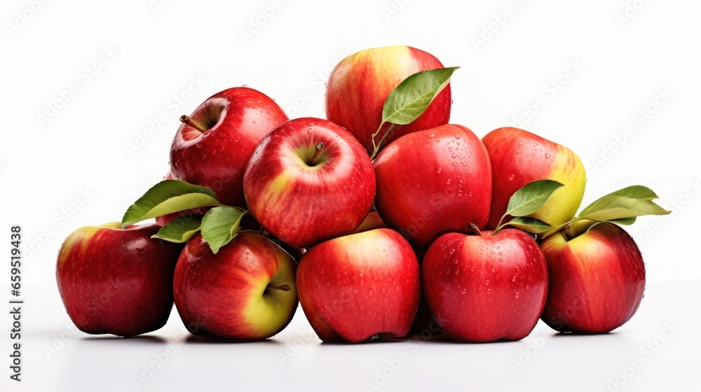 Poster close-up shoot of apple with clean background and copy space