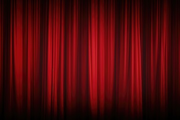Red Stage Curtain Backdrop - obrazy, fototapety, plakaty