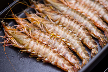 Fresh shrimp prepare for cooking