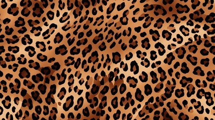  a leopard print pattern with brown spots on a black background.  generative ai