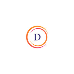 D letter logo design. D polygon, circle, triangle, hexagon, flat and simple style with  white color variation letter logo set in one artboard. D minimalist and classic logo. D latter logo, D logo, D