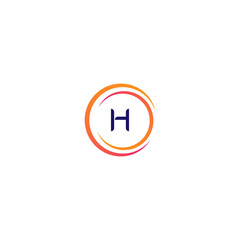 H letter logo design. H polygon, circle, triangle, hexagon, flat and simple style with  white color variation letter logo set in one artboard. H minimalist and classic logo. H latter logo, H logo, H