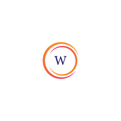 W letter logo design. W polygon, circle, triangle, hexagon, flat and simple style with  white color variation letter logo set in one artboard. W minimalist and classic logo. W latter logo, W logo, W