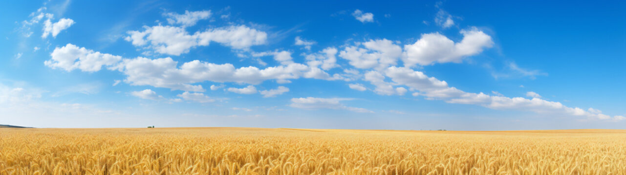 wheat field landscape Generative AI