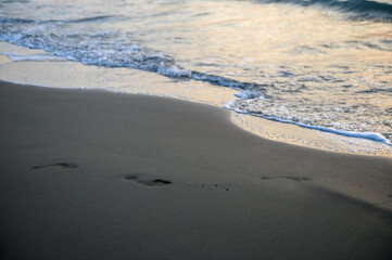 evening relaxation on the shores of the Mediterranean sea