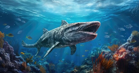 Obraz premium shark in aquarium