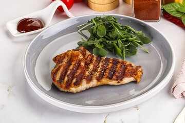 Delicous grilled pork meat steak