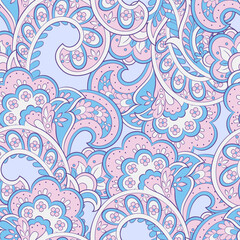 seamless paisley pattern. Colorful vector background