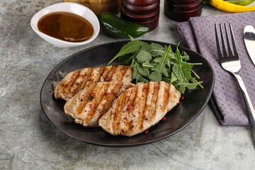 Grilled turkey breast fillet steak