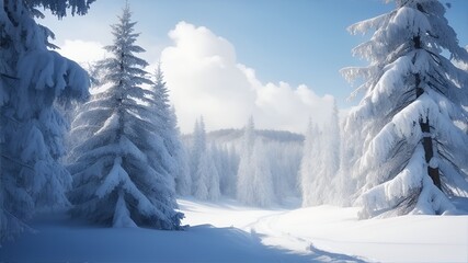 Background design of a winter morning. Winter background. Winter wallpaper. Winter season pictures