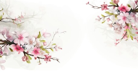 Obraz na płótnie Canvas background with sakura flowers