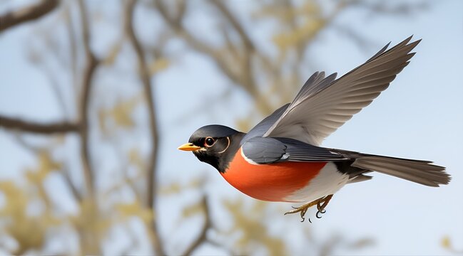 American Robin flying. American Robin  images. Pictures of American Robin birds. Beautiful Birds Images free download. Birds images