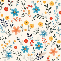 seamless pattern with flowers