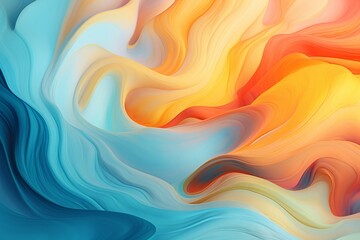 Abstract background. Flowing liquid waves with vibrant color transitions